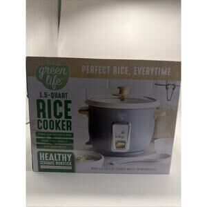 GreenLife Rice Cooker with Removable PFAS-Free Ceramic Nonstick
